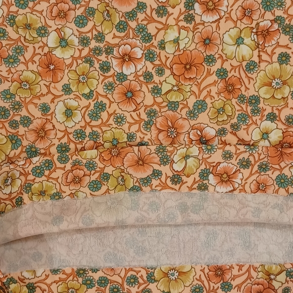 Vintage 60s Psychedelic Orange Floral Tank Top - Picture 4 of 6